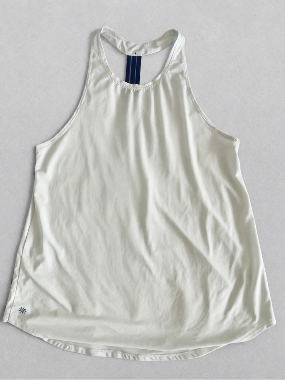 Athleta White Racerback Tank Top Breathable Lightweight Workout Athletic Tee